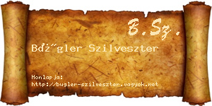 Bügler Szilveszter névjegykártya
